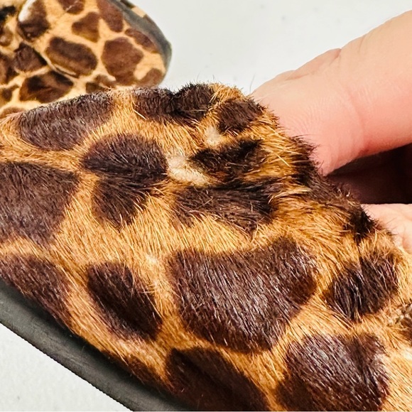 Donald J Pliner Boli H9 Camel Expresso Giraffe Calf Hair Ballet Flats 6.5 - Picture 11 of 13